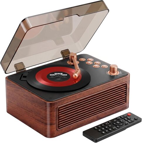Gueray Portable CD Player with Bluetooth 5.4, 3600mAh Rechargeable Battery | Hi-Fi speakers,FM Radio, Leather retro suitcase style,Vintage CD Music Kpop Player,gift idea for music lovers,home decor in Saudi Arabia