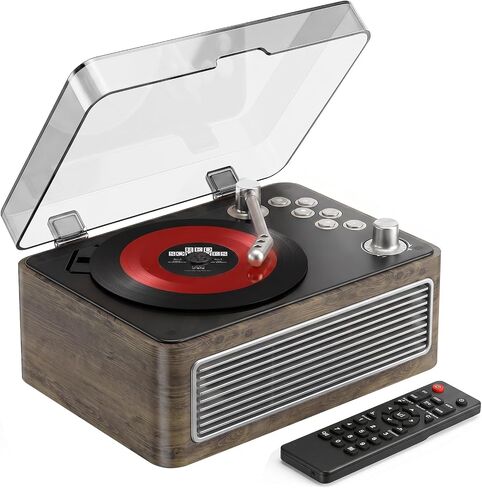 Gueray Portable CD Player with Bluetooth 5.4, 3600mAh Rechargeable Battery | Hi-Fi speakers,FM Radio, Leather retro suitcase style,Vintage CD Music Kpop Player,gift idea for music lovers,home decor in Saudi Arabia