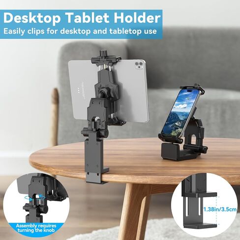 KDD Airplane Tablet Holder Mount, Adjustable Travel Essentials iPad Phone Stand with 360 Degree Rotation, Portable Tesla Model 3/Y Car Headrest Mount Compatible with iPad, Cell Phone in Kuwait