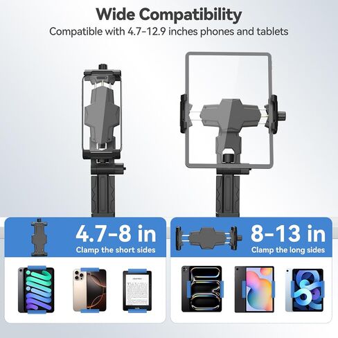 KDD Airplane Tablet Holder Mount, Adjustable Travel Essentials iPad Phone Stand with 360 Degree Rotation, Portable Tesla Model 3/Y Car Headrest Mount Compatible with iPad, Cell Phone in Kuwait