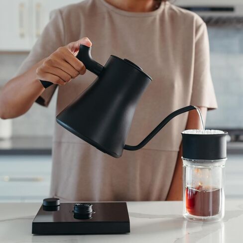 Fellow Stagg EKG Pro Gooseneck Electric Kettle, Brew Timer, 0.9 Liter | To-the-Degree Temp Control, Color LCD, Temp Hold, Stainless Steel, for Pour-Over Coffee & Tea, Matte Black in Saudi Arabia