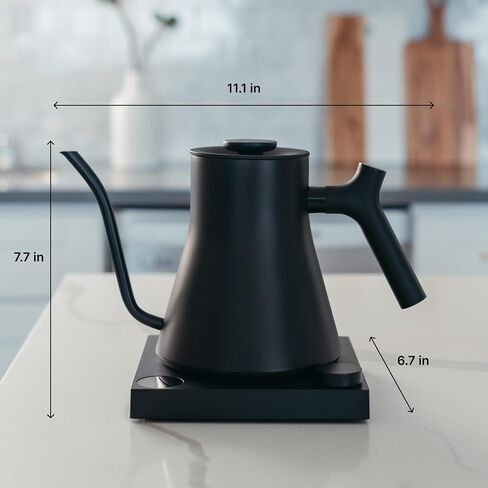 Fellow Stagg EKG Pro Gooseneck Electric Kettle, Brew Timer, 0.9 Liter | To-the-Degree Temp Control, Color LCD, Temp Hold, Stainless Steel, for Pour-Over Coffee & Tea, Matte Black in Saudi Arabia