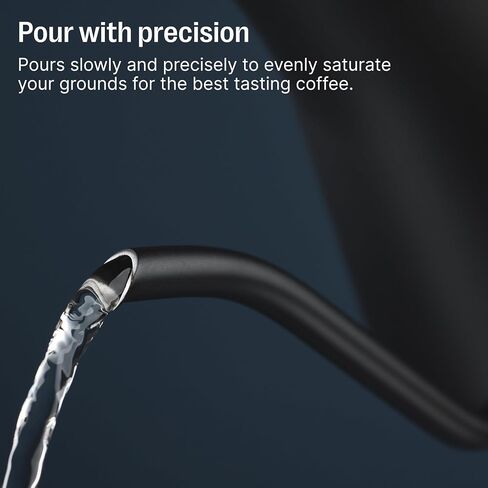 Fellow Stagg EKG Pro Gooseneck Electric Kettle, Brew Timer, 0.9 Liter | To-the-Degree Temp Control, Color LCD, Temp Hold, Stainless Steel, for Pour-Over Coffee & Tea, Matte Black in Saudi Arabia