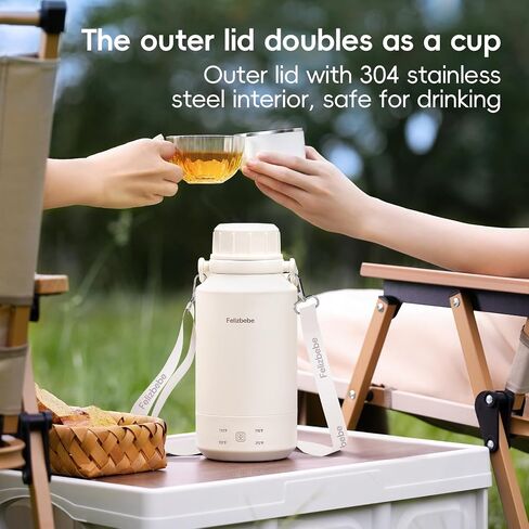 33.8 Oz/1000mL Portable Electric Kettle,304 Stainless Steel Travel Kettle Electric,4 Temp Settings with Holding Heat,600W Fast Boiling Water with Auto Shut-Off and Boil Dry Protection in Saudi Arabia