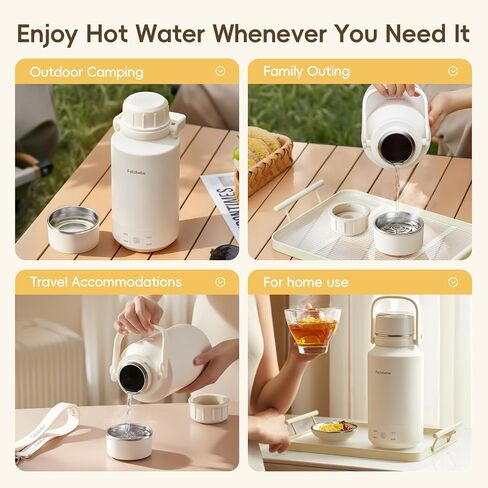 33.8 Oz/1000mL Portable Electric Kettle,304 Stainless Steel Travel Kettle Electric,4 Temp Settings with Holding Heat,600W Fast Boiling Water with Auto Shut-Off and Boil Dry Protection in Saudi Arabia