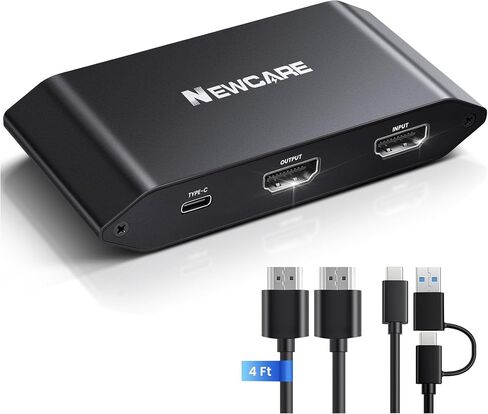 HDMI Capture Card for Streaming, 4K60 HDR & 1440P60 Passthrough Loop Out | for PS5, Xbox, Switch 2, PC, Mac, 1080P60 Video Capture, Ultra-Low Latency, 2-in-1 USB-A/USB-C Capture, Works with OBS/Twitch in Saudi Arabia
