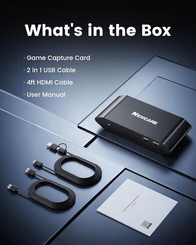 HDMI Capture Card for Streaming, 4K60 HDR & 1440P60 Passthrough Loop Out | for PS5, Xbox, Switch 2, PC, Mac, 1080P60 Video Capture, Ultra-Low Latency, 2-in-1 USB-A/USB-C Capture, Works with OBS/Twitch in Saudi Arabia