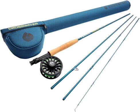 Redington Crosswater Fly Fishing Outfit – 4-Piece Fly Rod with Crosswater Reel, Rio Mainstream Fly Line & Zippered Travel Case – Complete Starter Kit in Saudi Arabia