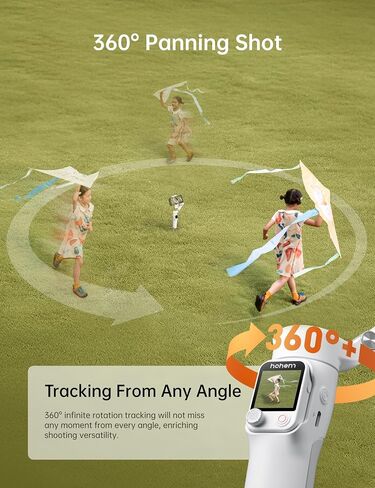 Hohem iSteady V3 Ultra Phone Gimbal White, AI Tracking Touch Remote, Built-in Rod Tripod 360° Vlog Stabilizer in Saudi Arabia