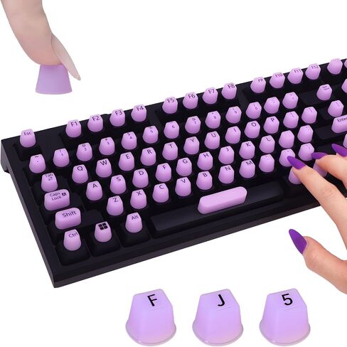 130Pcs Raised Keyboard Stickers for Long Nails with Numbers for Typing | Ergonomics Raised Keyboard, Self-Adhesive Round-Square Keyboard Buttons for Desktop Keyboards, Long Nail Typing for Anti-Miss in Saudi Arabia