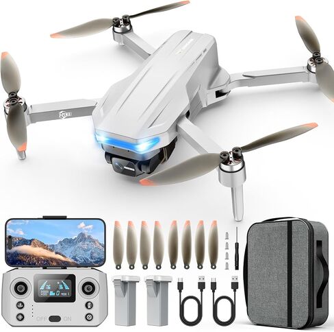 Oddire Drones with Camera for Adults 4K, GPS Auto Return, Waypoint Flight, Orbit Fly, GPS Follow, Gesture Control, Foldable Drone with Brushless Motor, 249g Light, 48 Mins Flight Time with 2 Batteries in Saudi Arabia