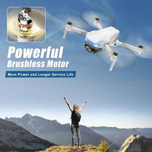 Oddire Drones with Camera for Adults 4K, GPS Auto Return, Waypoint Flight, Orbit Fly, GPS Follow, Gesture Control, Foldable Drone with Brushless Motor, 249g Light, 48 Mins Flight Time with 2 Batteries in Saudi Arabia