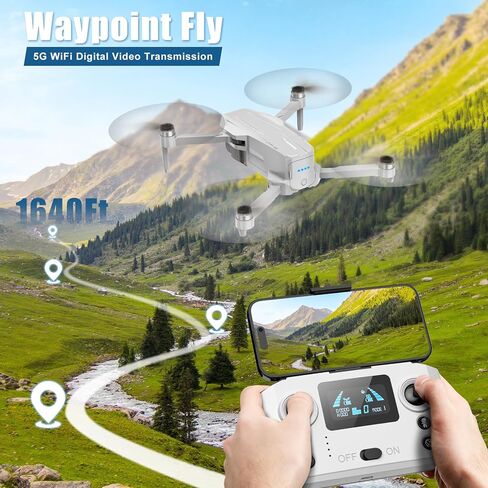 Oddire Drones with Camera for Adults 4K, GPS Auto Return, Waypoint Flight, Orbit Fly, GPS Follow, Gesture Control, Foldable Drone with Brushless Motor, 249g Light, 48 Mins Flight Time with 2 Batteries in Saudi Arabia