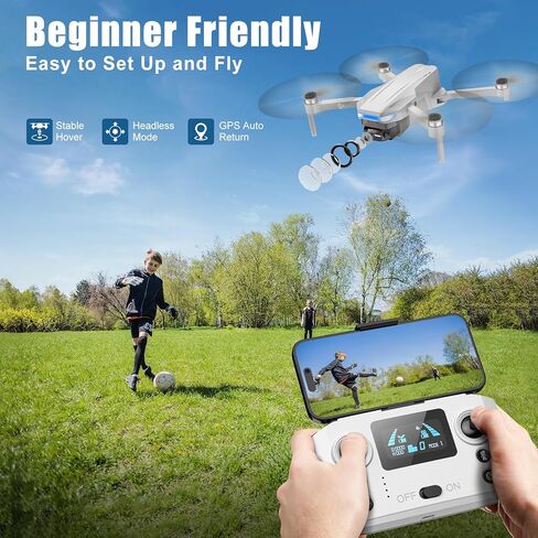 Oddire Drones with Camera for Adults 4K, GPS Auto Return, Waypoint Flight, Orbit Fly, GPS Follow, Gesture Control, Foldable Drone with Brushless Motor, 249g Light, 48 Mins Flight Time with 2 Batteries in Saudi Arabia