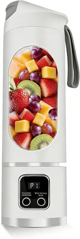 Lilogi 500ML Portable Smoothie‑Maker Cup,12‑Blade USB‑C Rechargeable Juicer with LED Display, Travel‑Sized Drink Mixer for Kitchen,Office,Gym & Outdoor Activities in Kuwait