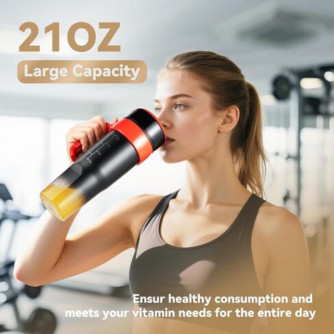 Portable Personal Blender for Shakes and Smoothies with 6 Blades, 21oz(600ml) Personal Size Juicer USB-C Rechargeable with Straw Brush&Lid, for Home, Gym, Travel, Kitchen (Black) in Saudi Arabia