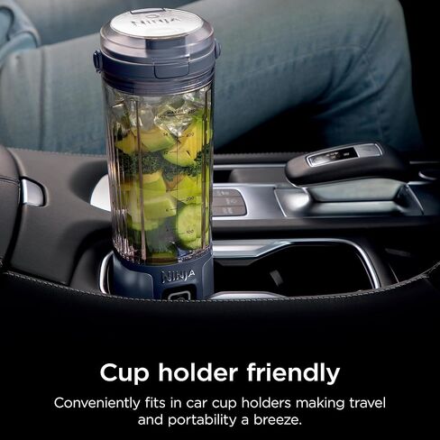Ninja BC151NV Blast Portable Blender, Cordless, 18oz. Vessel, Personal Blender-for Shakes & Smoothies, BPA Free, Leakproof-Lid & Sip Spout, USB-C Rechargeable, Dishwasher Safe, Denim Blue (Renewed) in Kuwait