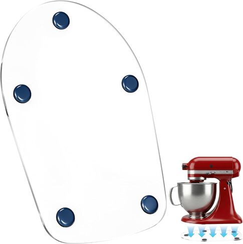 Mixer Slider Mat Compatible with KitchenAid 4.5-5Qt Tilt Head Stand Mixer, Thickened Acrylic Mixer Slider Tray for Kitchenaid Artisan, Kitchen Countertop Moving Tray attachments, Mixers Accessories in Kuwait