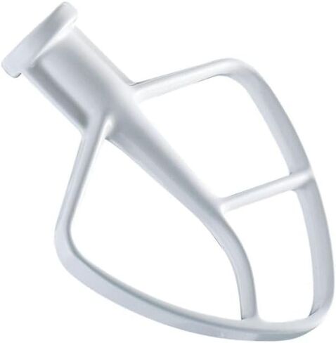 KitchenAid K45B Flat Beater for 4.5 Qt Tilt Head Stand Mixers, White | Compatible with select KitchenAid Models, Durable Coated Metal, Ideal for Mixing Batters and Dough in Kuwait
