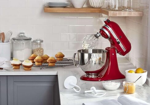 KitchenAid K45B Flat Beater for 4.5 Qt Tilt Head Stand Mixers, White | Compatible with select KitchenAid Models, Durable Coated Metal, Ideal for Mixing Batters and Dough in Kuwait