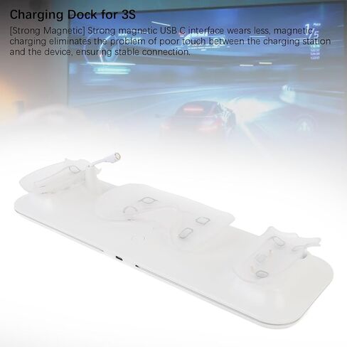 VR Headset and Controller Charging Station, Magnetic USB C Interface, RGB Ambient Light, Long Battery Life, Neat Storage for 3S in Saudi Arabia