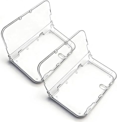 2 Pack 3DS XL Case, Clear Shell Compatible with Nintendo 3DS XL LL (2012) Console, 3DS XL LL Crystal Hard Protective Cover Skin Accessory, Transparent White in Saudi Arabia