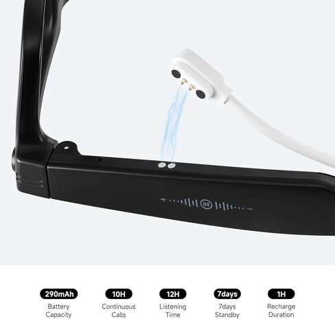 AI Smart Glasses with Camera and Bluetooth - 4K EIS Anti Shake Video & Photo Capture,Real Time Translation,Recording Sunglasses,AI Assistant with ChatGPT,Object Recognition,One-Click Video Creation in Saudi Arabia