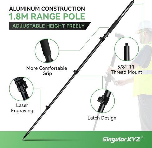 Sfaira One Lite RTK GNSS Receiver with Aluminum GPS Rover Rod Telescopic Survey Pole in Saudi Arabia