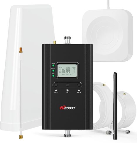 Cell Phone Signal Booster for Home up to 3000 Sq.Ft | Boost 4G 5G Cellular Signal Amplifier 65dB for T-Mobile, AT&T Verizon All U.S Carriers with 2 Indoor Antennas Band 12/17/13/5/25/2/4 in Saudi Arabia
