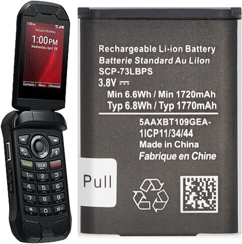 استبدال البطارية SCP-73LBPS لبطارية Kyocera DuraXV Extreme E4810 Verizon Flip Phone SCP73LBPS (الهاتف غير متضمن) in Kuwait