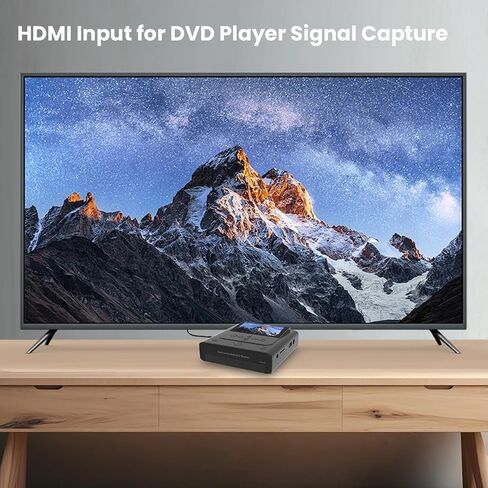 VHS to DVD Recorder, VCR to DVD Recorder-Convert Photos and Videos Between VHS,VCR,Memory Card，DVD and USB. Phone can use a Free app to Burn Videos and Photos, Also has TV Recording Function（Black） in Saudi Arabia