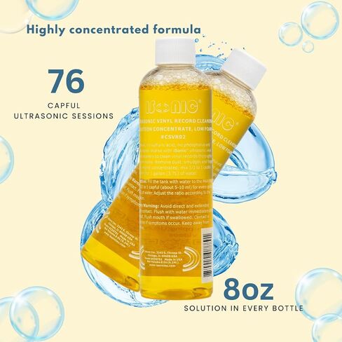 iSonic Vinyl Record Cleaning Solution Concentrate, Low Foam, CSVR02x2 (2-Pack) in Saudi Arabia