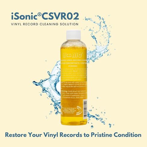 iSonic Vinyl Record Cleaning Solution Concentrate, Low Foam, CSVR02x2 (2-Pack) in Saudi Arabia