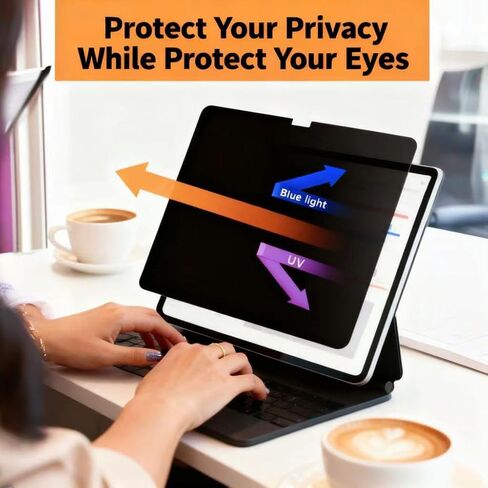 Magnetic Privacy Screen Protector for iPad Air 13 Inch 2024/2025 | Removable & Reusable Anti Glare Anti Blue Light Spy Filter, Anti Scratch Screen Protector in Saudi Arabia