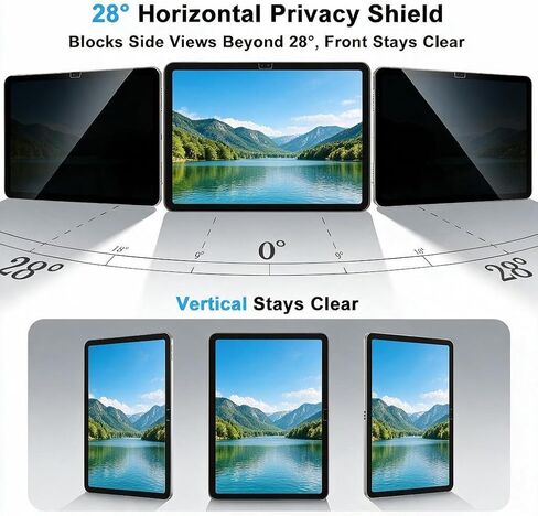 Magnetic Privacy Screen Protector for iPad Air 13 Inch 2024/2025 | Removable & Reusable Anti Glare Anti Blue Light Spy Filter, Anti Scratch Screen Protector in Saudi Arabia