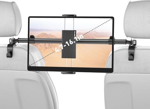 Tryone Car Tablet Holder Mount for iPad: Headrest Tablet Stand for Car Back Seat Compatible with iPad Pro Air Mini | Galaxy Tab | Kindle Fire HD | Switch OLED or Other 4.7-16.1" Devices in Saudi Arabia
