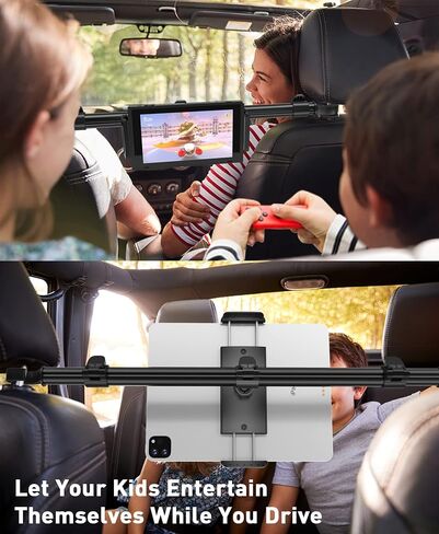 Tryone Car Tablet Holder Mount for iPad: Headrest Tablet Stand for Car Back Seat Compatible with iPad Pro Air Mini | Galaxy Tab | Kindle Fire HD | Switch OLED or Other 4.7-16.1" Devices in Saudi Arabia