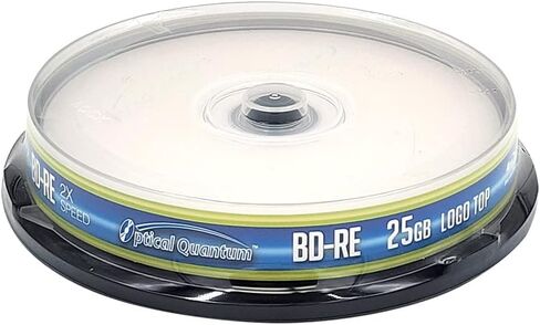 2X 25GB BD-RE Logo Top Blu-ray Blank Media - 10 Discs Cakebox OQBDRE02LT-10 in Kuwait