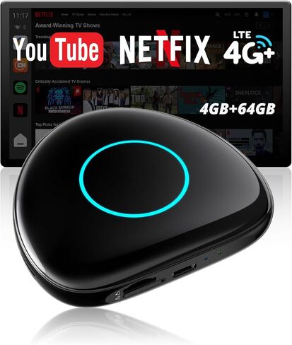 AI Box Carplay, Car Play/Android Auto Wireless Adapter, Magic Box Supports for Netflix/YouTube/TikTok, DriveChat AI Smart Box with GPS/Dual Bluetooth in Kuwait