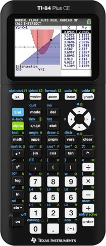 Texas Instruments TI-84 Plus CE Color Graphing Calculator, Black | Computer version included, USB charging, Full color, Faster than TI-84 Plus in Kuwait