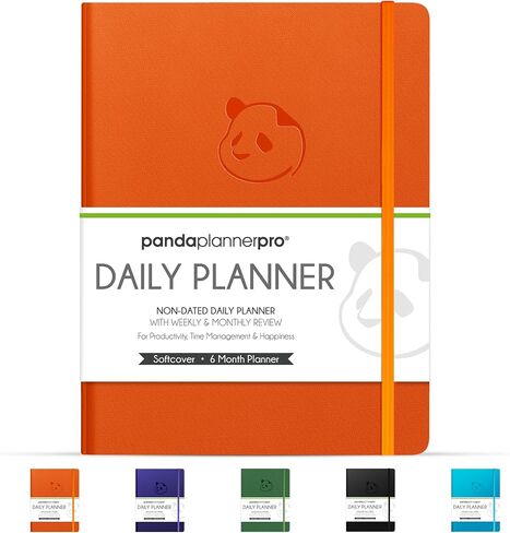Pro A4 Daily Planner 2026, 6 Month, Large 8.5x11, Black | 6-month planner, weekly & monthly layouts, habit tracker, gratitude, 100 GSM paper, vegan leather in Saudi Arabia