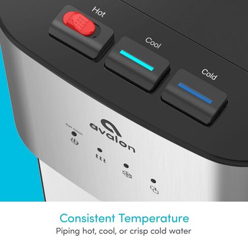Avalon Self Cleaning Bottom Loading Water Cooler Water Dispenser | 3 Temperature Settings - Cold, Hot, & Room temps. Durable Stainless Steel Construction. UL/Energy Star Approved in Saudi Arabia