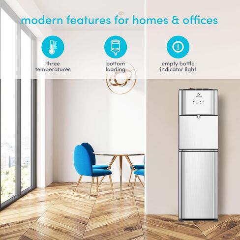 Avalon Self Cleaning Bottom Loading Water Cooler Water Dispenser | 3 Temperature Settings - Cold, Hot, & Room temps. Durable Stainless Steel Construction. UL/Energy Star Approved in Saudi Arabia