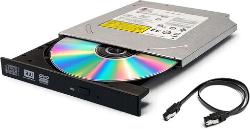9.5mm SATA Internal DVD RW Drive, GUD1N Optical Drive | GUD1N slim tray-loading CD DVD burner writer, 8X DVD and 24X CD speed, M-DISC support, data cable included; not 12.7mm in Saudi Arabia
