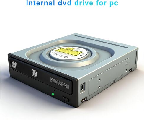 Internal 5.25 SATA DVD/CD Burner, 24x Optical Drive for PC Tower | Win7/8/10/11/XP/Mac/Linux compatible · Screwdriver, SATA cable, screws & disc sleeves included in Kuwait
