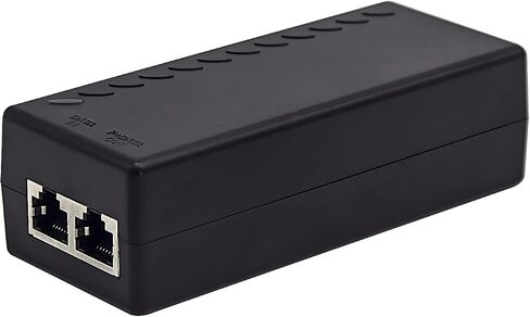 Gigabit PoE+ Injector Powerline Network Adapter IEEE 802.3af/at | 10/100/1000Mbps,48V, 15.4W (PoE) or 30W (PoE+), Up to 100 M (328 ft) Range, Product Meets UL Certified Standards in Saudi Arabia