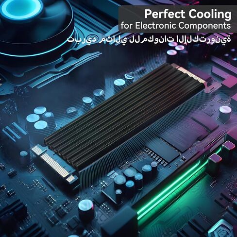 Aairhut 4 Pack 13 W/m.K Thermal Pads, 100 x 100 mm x [0.5 mm+1 mm+1.5 mm+2 mm] Silicone Cooling Pad Non Conductive Heat Resistance Extreme Odyssey Cover with Dual Self-Adhesive Films for PC Laptop PS4 in Saudi Arabia