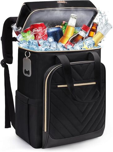Backpack Cooler Insulated Leakproof, Soft Cooler for Outdoor Camping Hiking | 7.5x13x18in, leakproof liner, waterproof oxford, multi pockets, wine opener, for camping hiking picnic fishing in Saudi Arabia