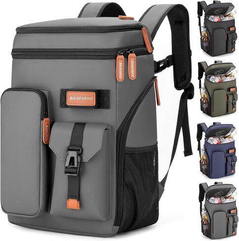 Bagparkk 33/45 Cans Leakproof Insulated Cooler Backpack with Double Deck | 20 Hours Cooling, Sternum Strap, Lightweight, Multifunctional Cooler, Travel Camping Beach Picnic , Gift for Men & Women in Saudi Arabia