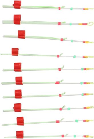 Ice Fishing Rod End Set of 10 Pieces Mini Ice Fishing Rod for Winter Lightweight ABS for Easy Bait Control Suitable for Rivers and Reservoirs Fishing in Saudi Arabia